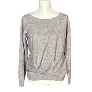 Sundance Sweater Size Small Crossover Waist Drap Front Gray Long Sleeve Boho